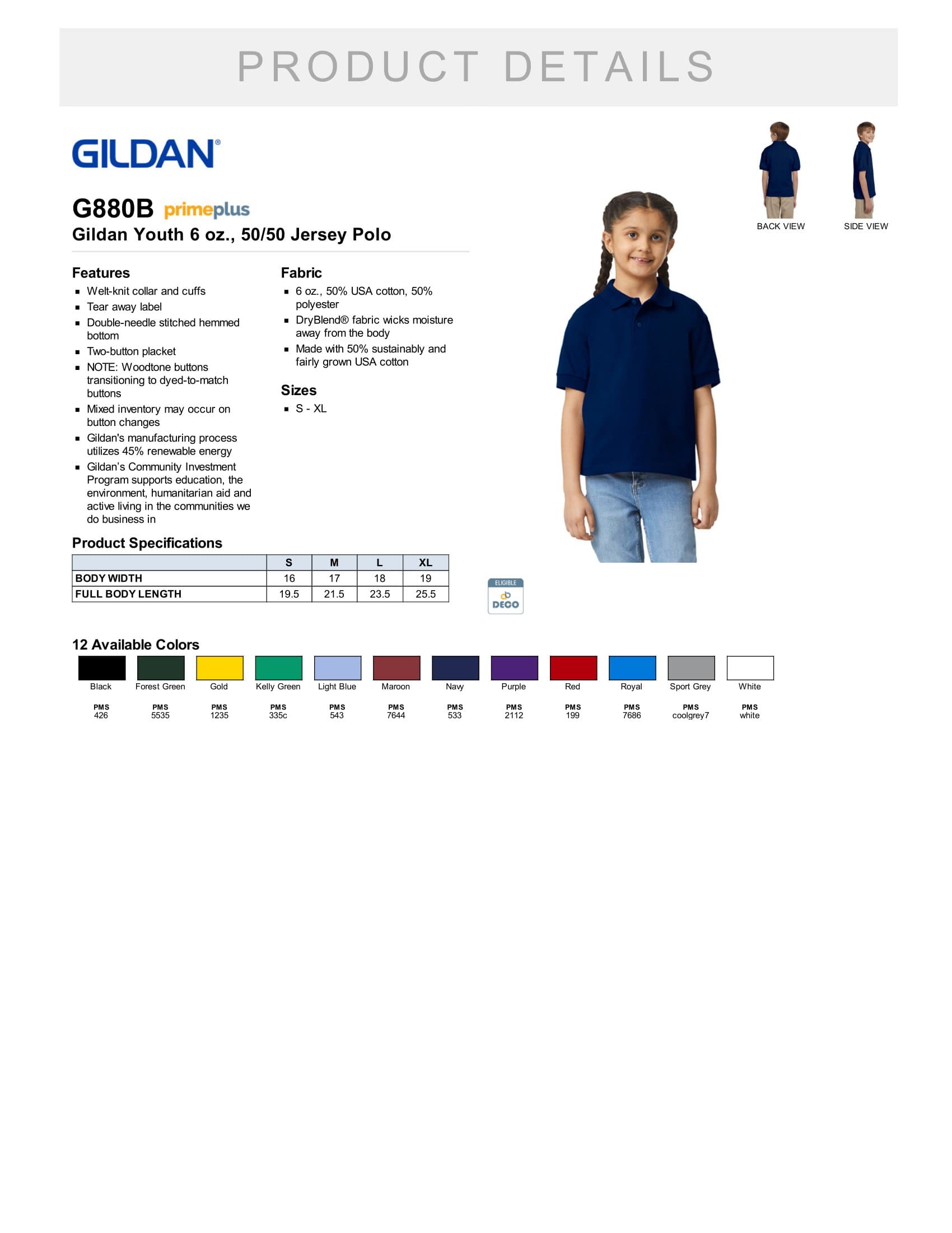 Gildan G880b