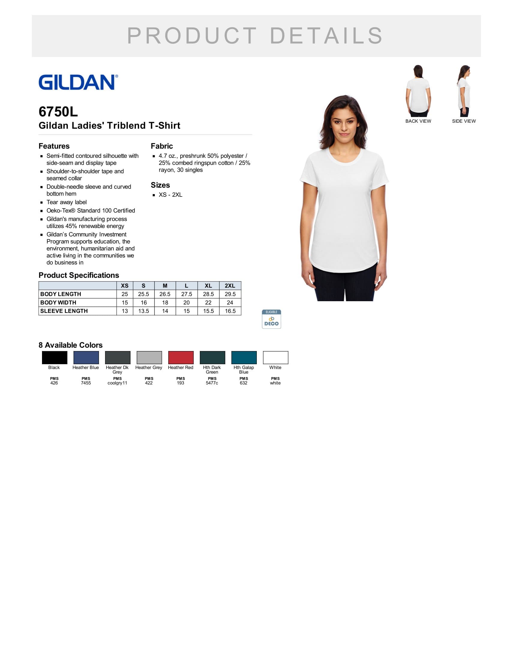 Gildan 6750L 